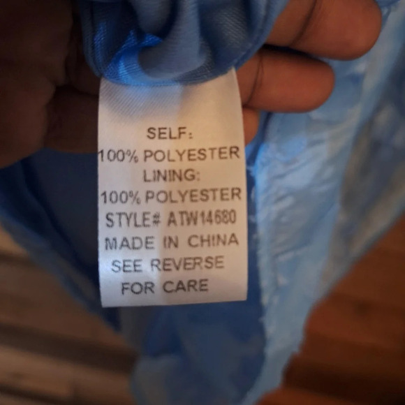 ANDTHEWHY NWT Blue Serenity Floral Applique Embroidered Blouse Sz small - Picture 10 of 11